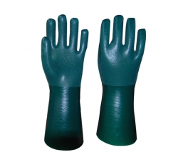 海城绿色喷砂手套（绿色砂面手套）