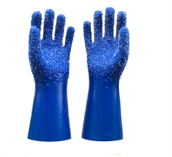 新民蓝色颗粒手套